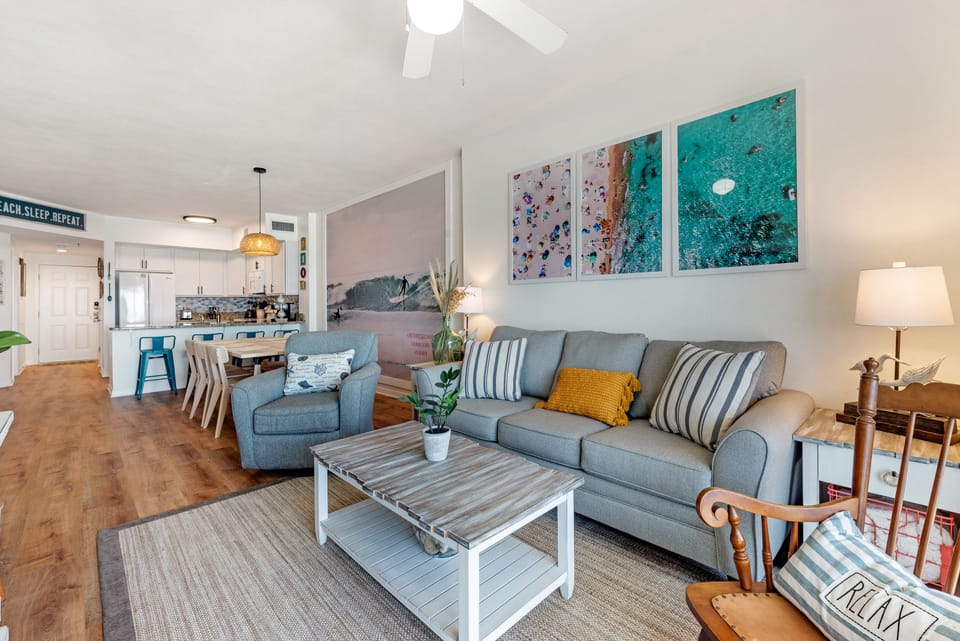 Get cozy in this living room with a gel memory foam sleeper sofa!