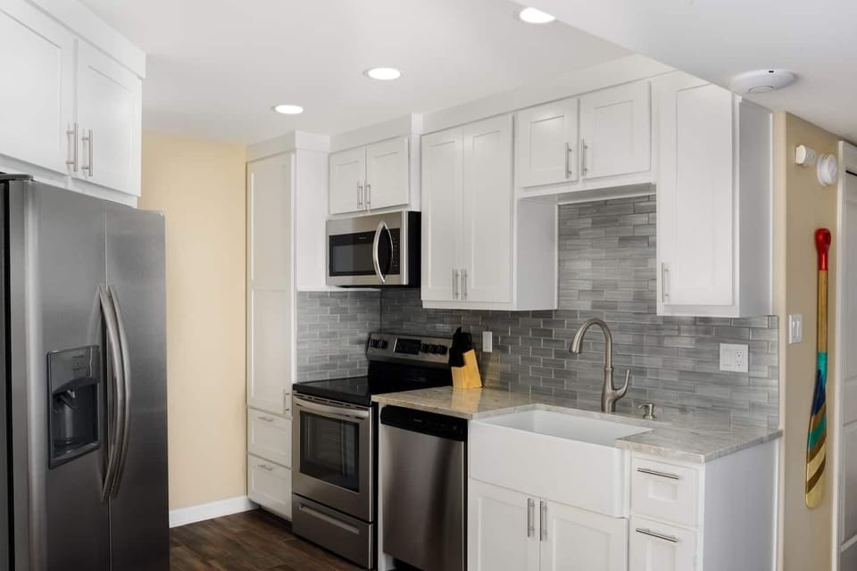 Whether you order-in or cook here, our fully equipped kitchen will come in handy!