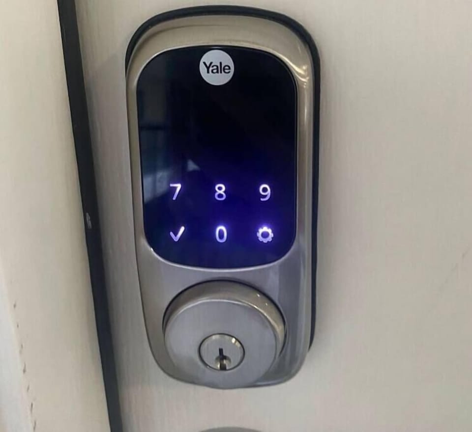Digital entry locks that you receive you personal 5 digit code for your stay.  One simple touch of any key will lock your unit when leaving.