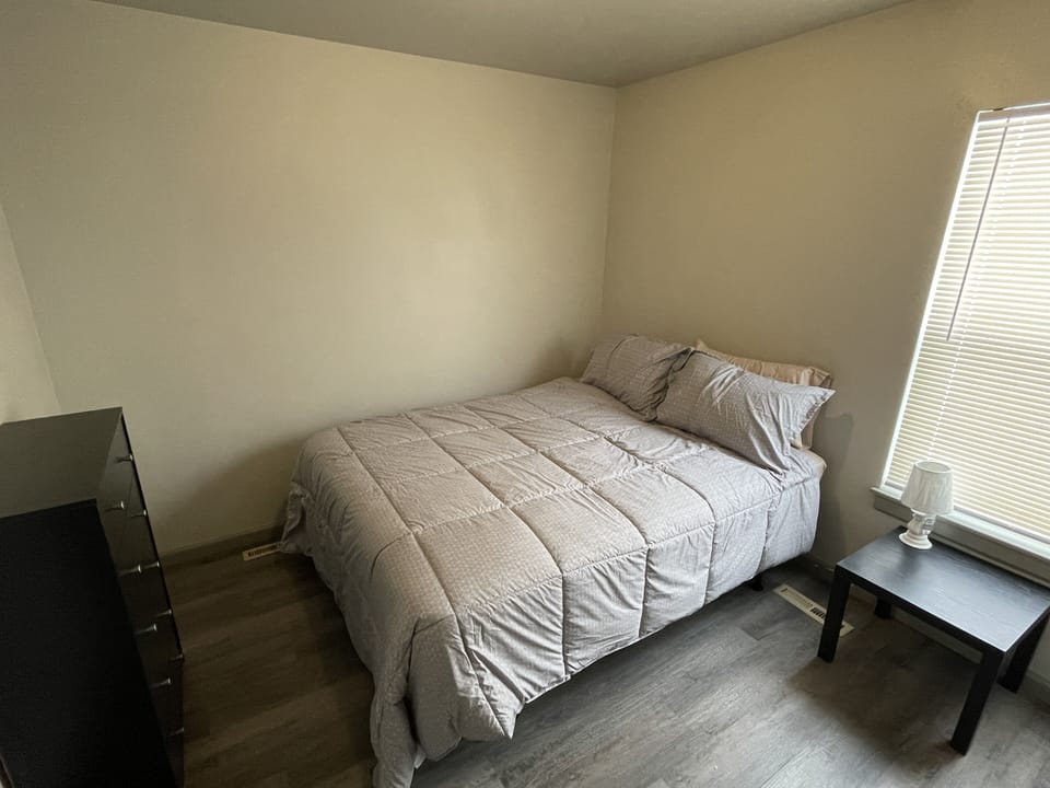 Queen bed without soft top for those who enjoy a more firm mattress. 