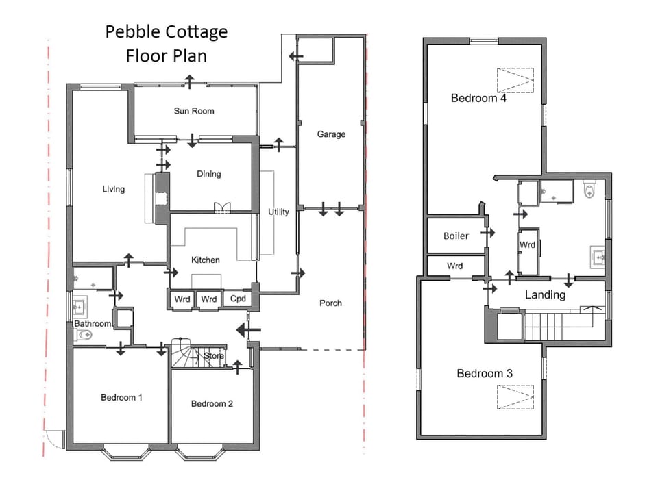 Floor plan | Pebble Cottage, Middleton-on-Sea, near Bognor Regis