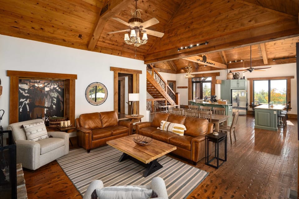 Lodge Family Room to Kitchen