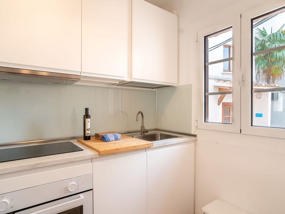 Cabinetry, Property, Kitchen Sink, Sink, Countertop, Window, Building, Kitchen Stove, Tap, Kitchen