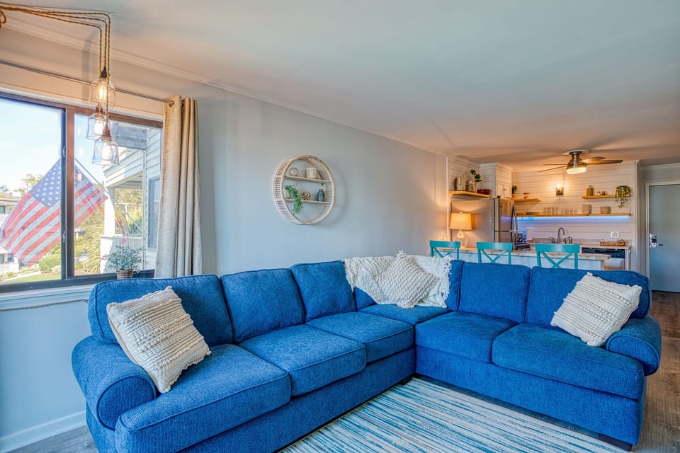 Enjoy a queen size pull out sofa 