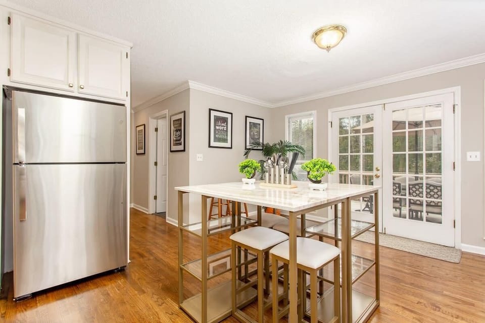 Beautifully renovated kitchen with lots of light.