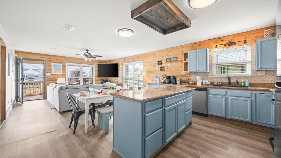 Open floor plan makes spending time together easy