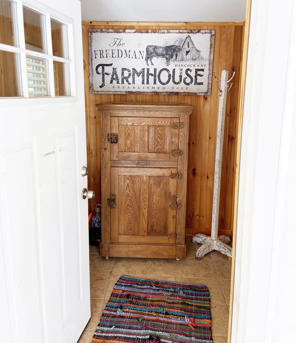 Entryway. Welcome to Freedman's French Woods Farmhouse