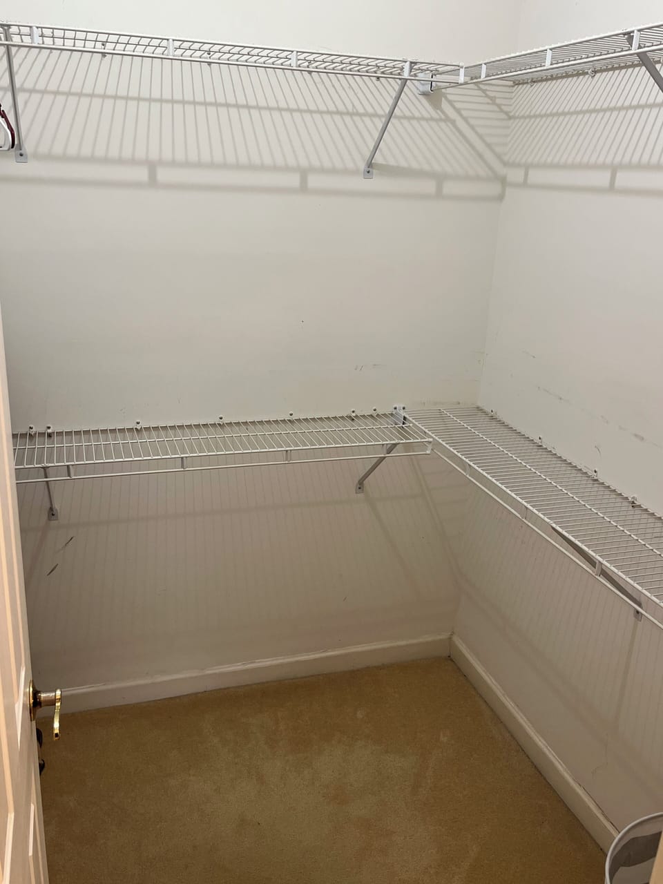 Primary bedroom walk in closet