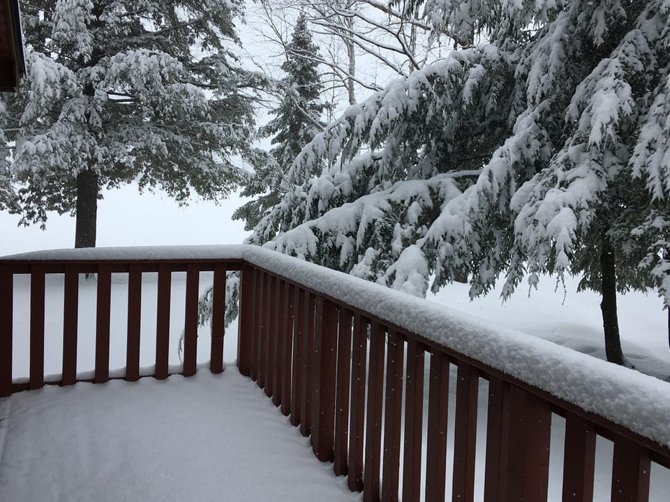 Winter lakeview from deck.