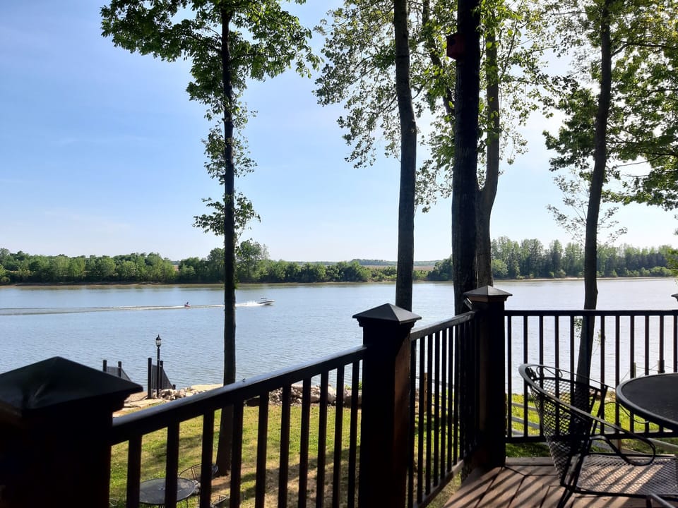 View from the main floor patio. 