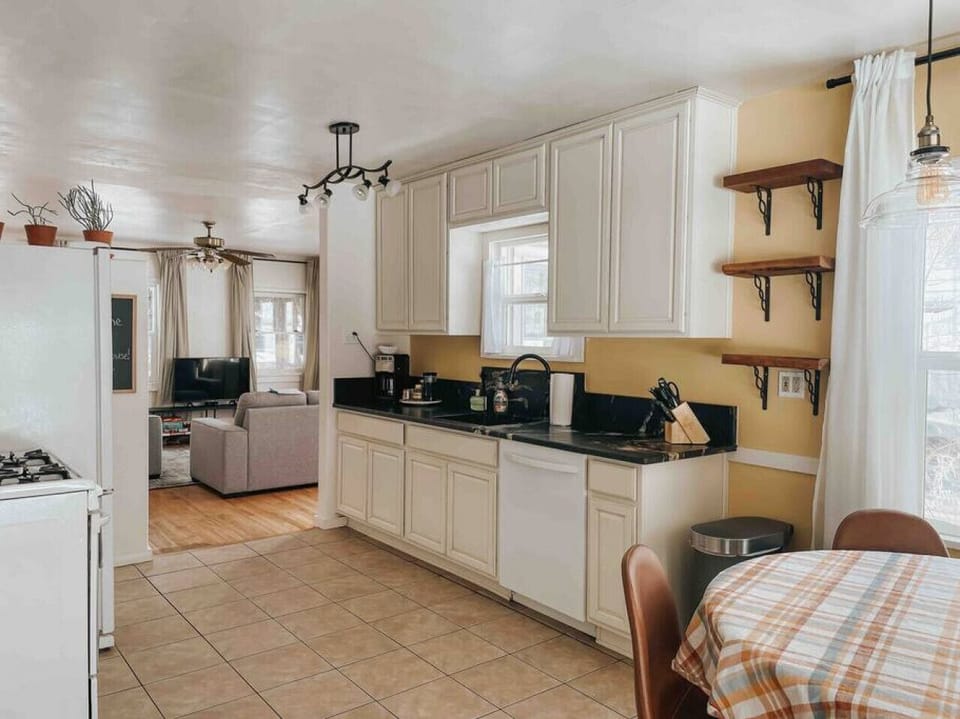 Fully stocked spacious kitchen with everything you could need to make you feel right at home!