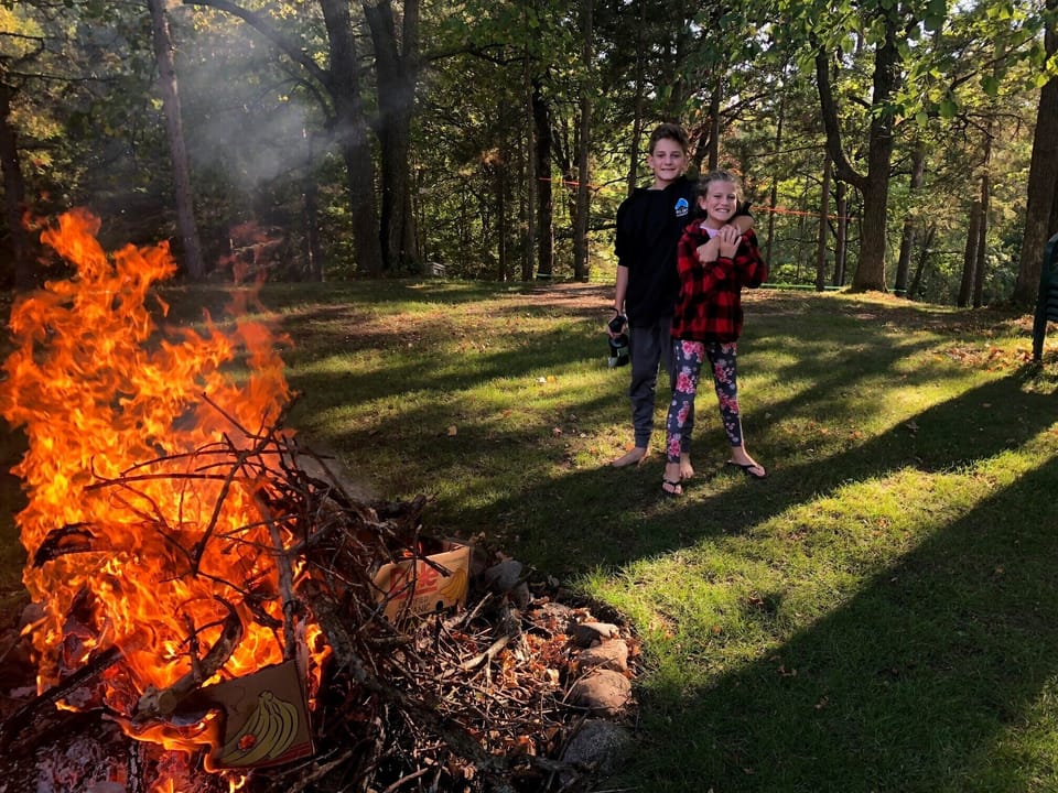 Upstairs firepit
