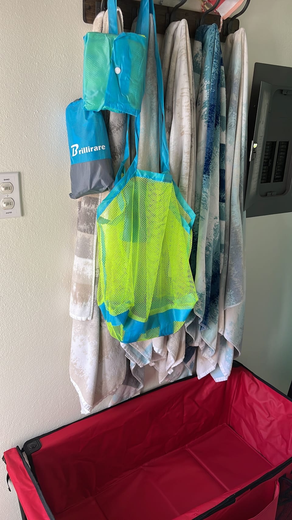Beach amenities available for your use. Beach bag, towels, blanket etc