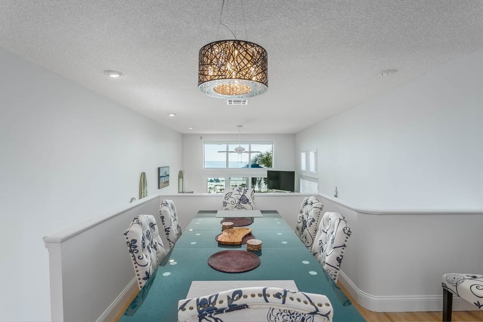 Dining table seats 8. Second floor.
