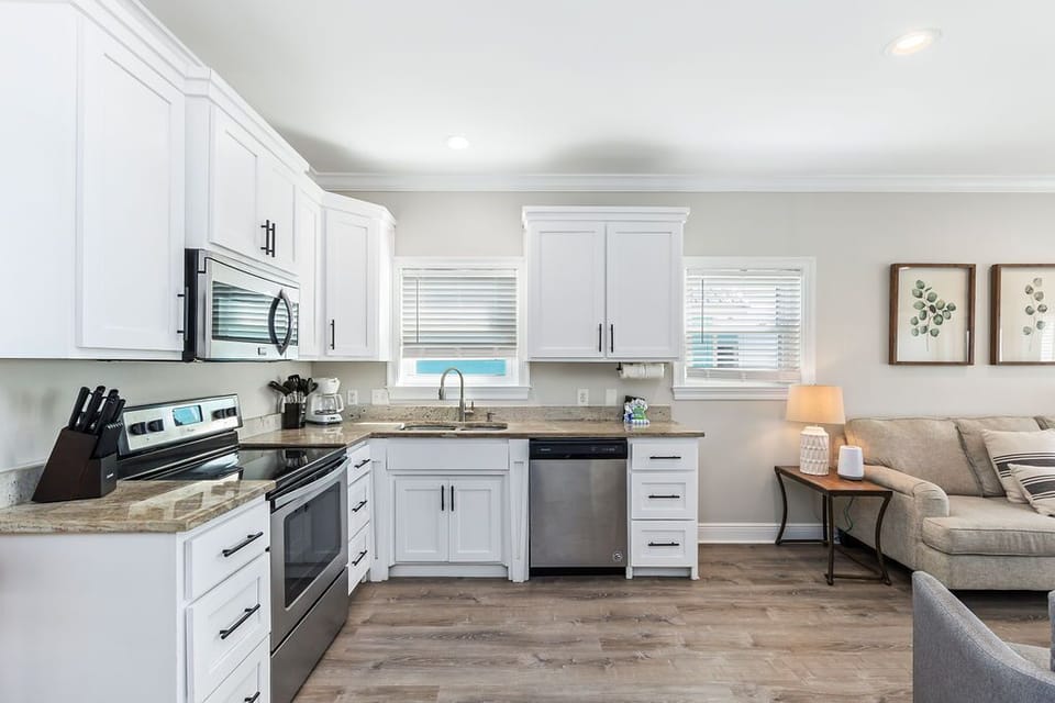 Fully Stocked Kitchen.
