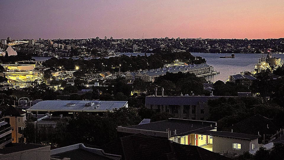 Harbour view at sunset