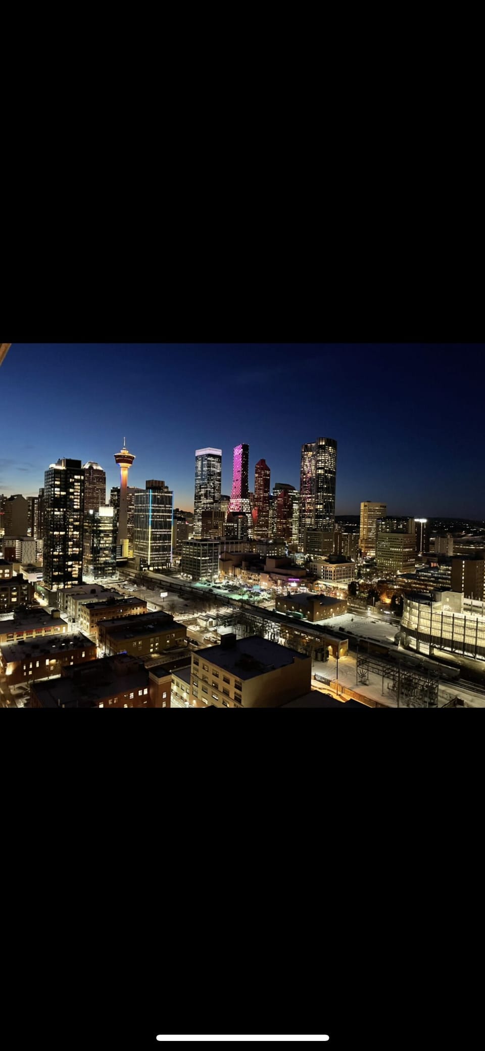 Night view from master bedroom.