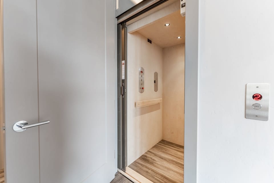Private in home elevator.
