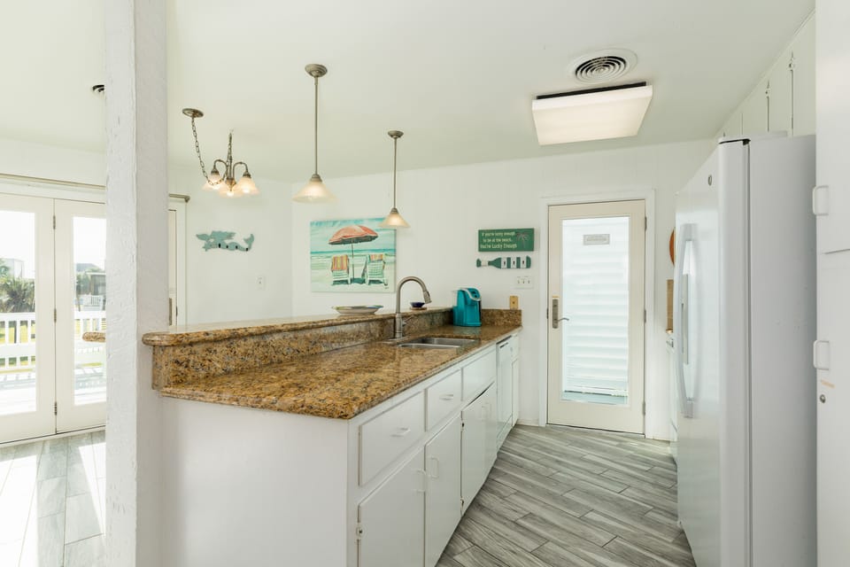 Abundant counter space to make homecooked meals