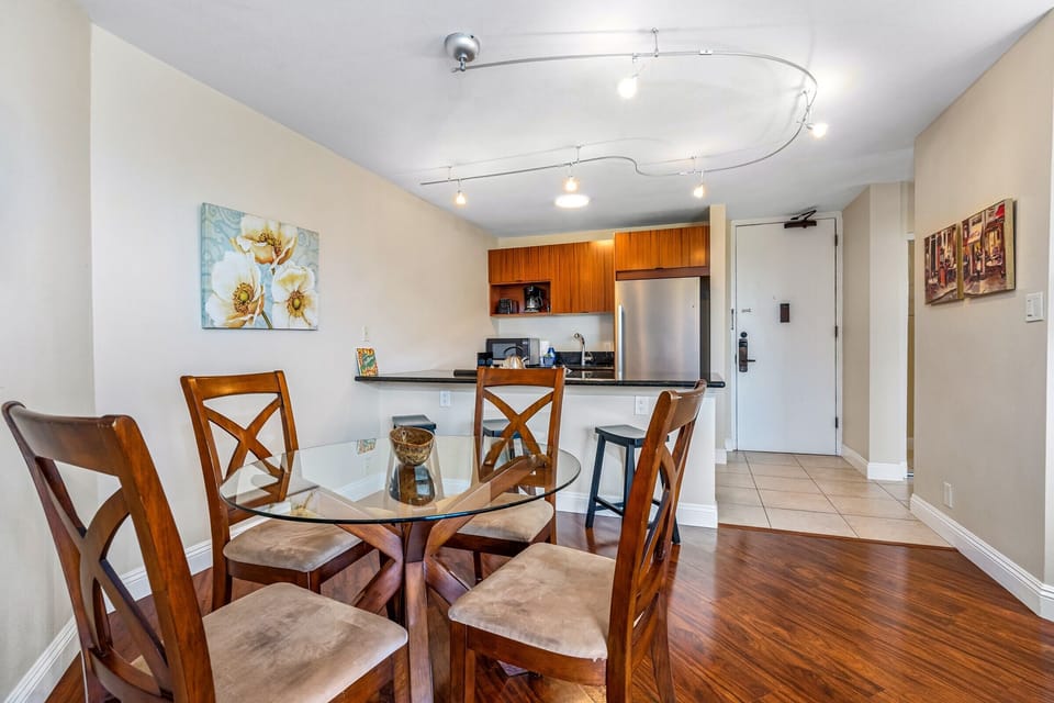 Dining for four indoors