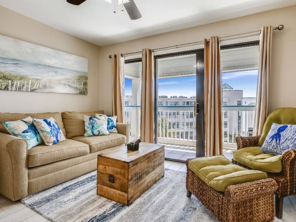 Living Room - Direct Balcony Access, Sleeper Sofa