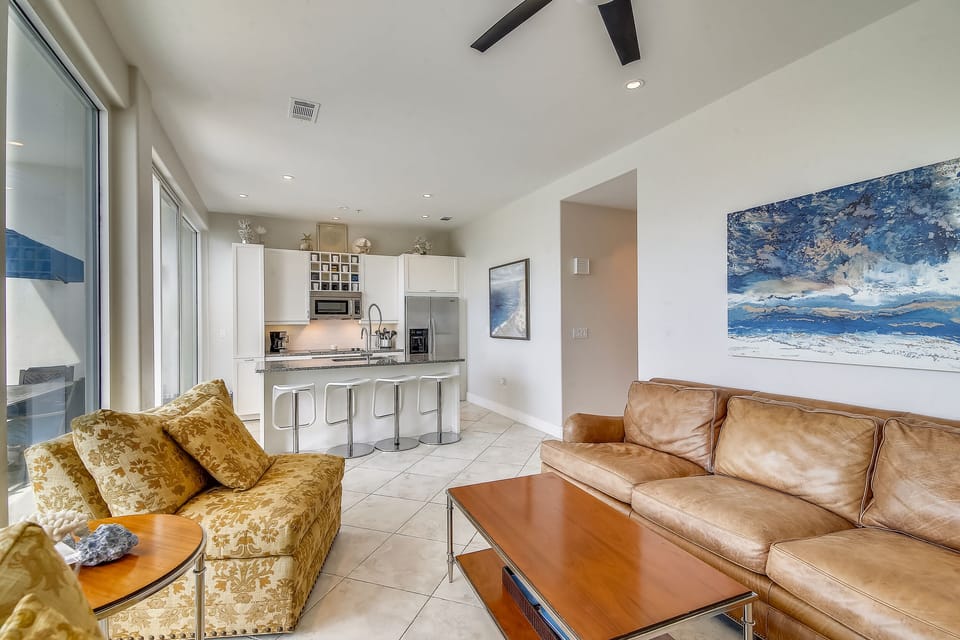 Open Living - The living room flows naturally into the dining area and kitchen creating a pleasant flow of activity throughout the rooms. No one is cut off or isolated.