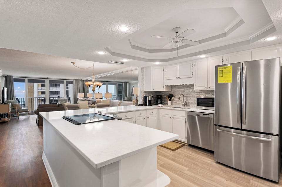 Do you have kitchen and updated appliances with large refrigerator?