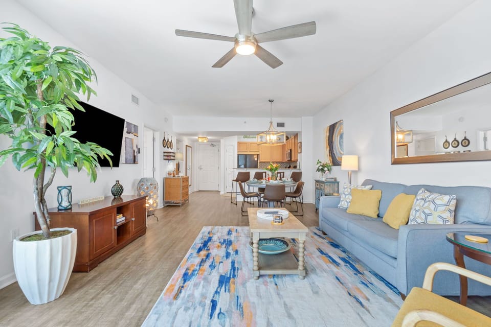 Plenty of room to sprawl out, The living room has a Queen sized sofa Sleeper.
