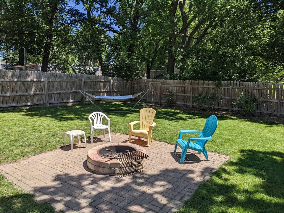 large fully fenced backyard is perfect for children or pets