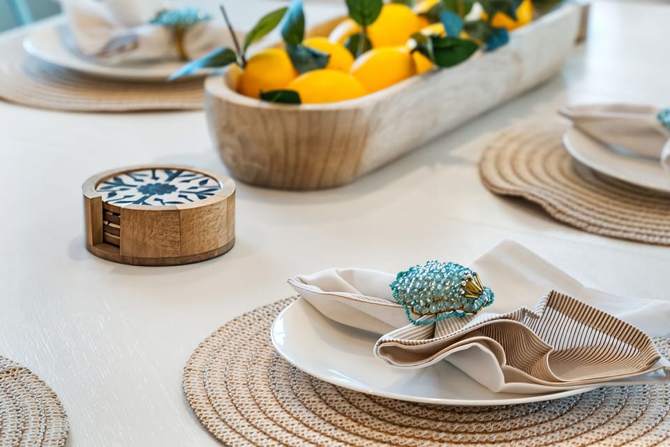 It’s all in the details! Gorgeous dining table that seats 8