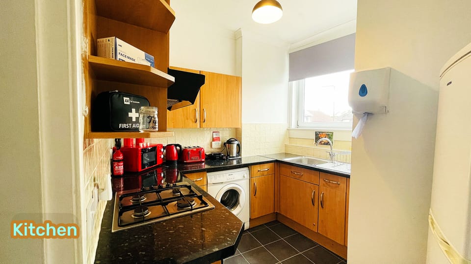 Kitchen with Fridge 