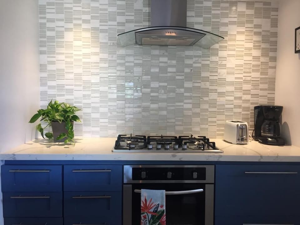 Partial view of kitchen.