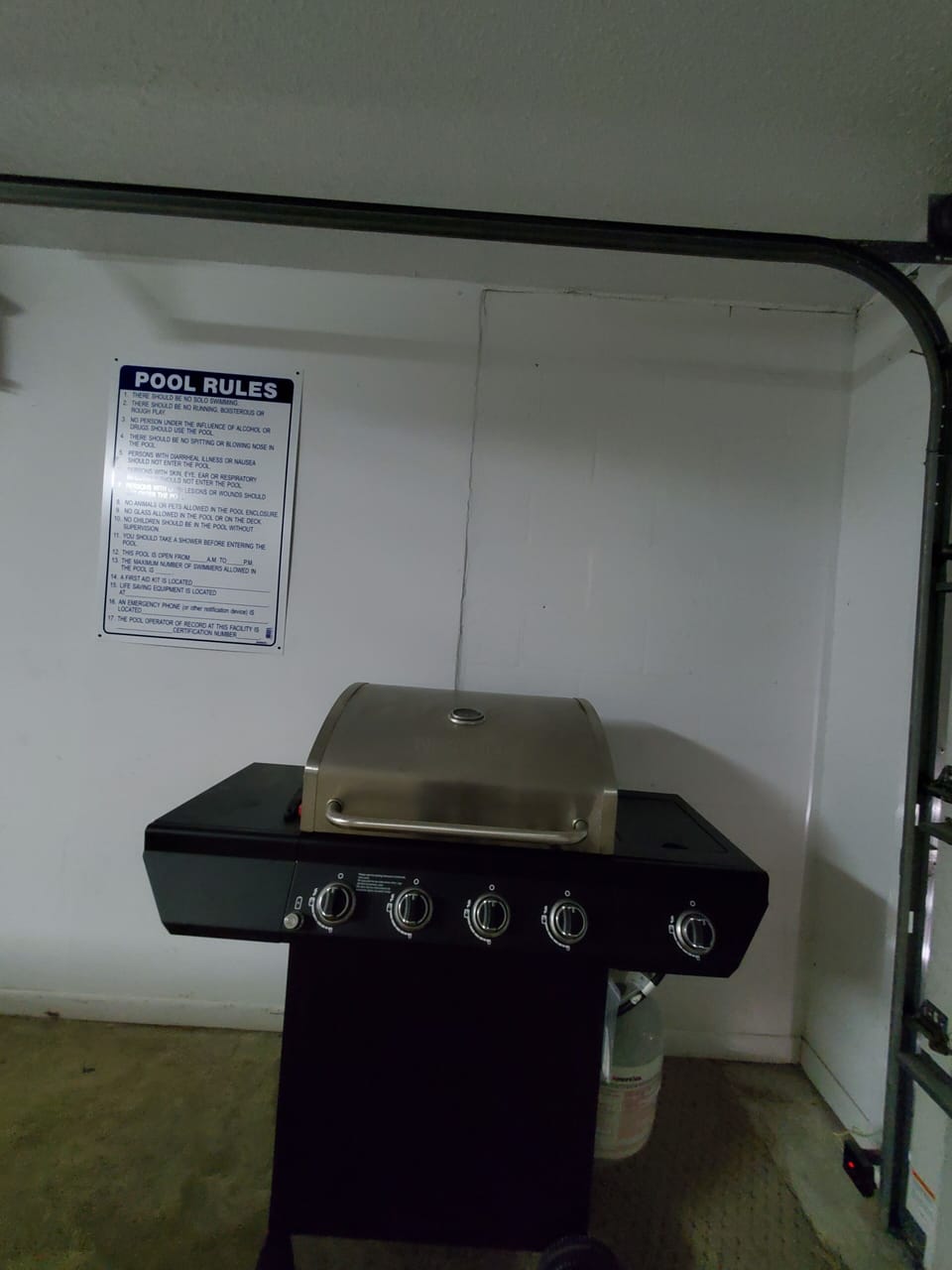 Please roll out propane grill to use outside.