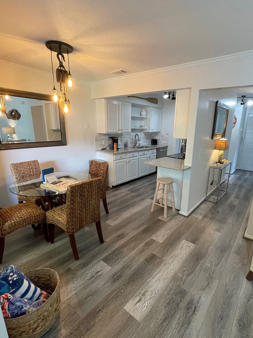 Our condo kitchen has all the utensils and equipment you will need to cook meals