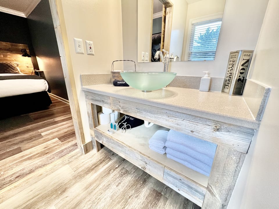 Towels and essential toiletries are ready for your arrival.