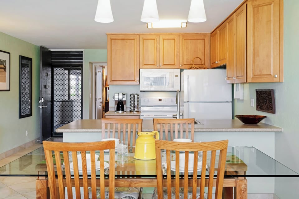 Well-appointed kitchen.