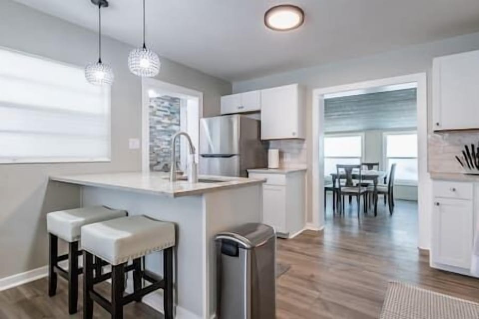 Modern Appliances with Two Bar Stool Seats