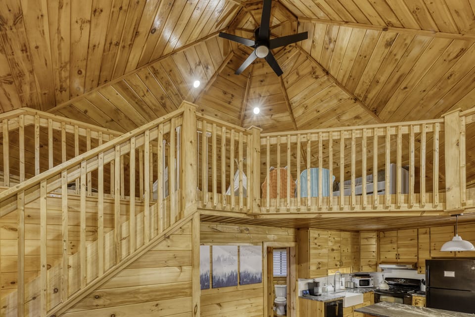 The loft can sleep 2 with trundle beds