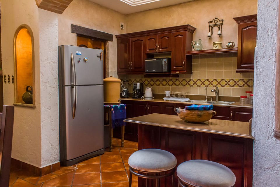filtered water, fridge, and  coffee  maker