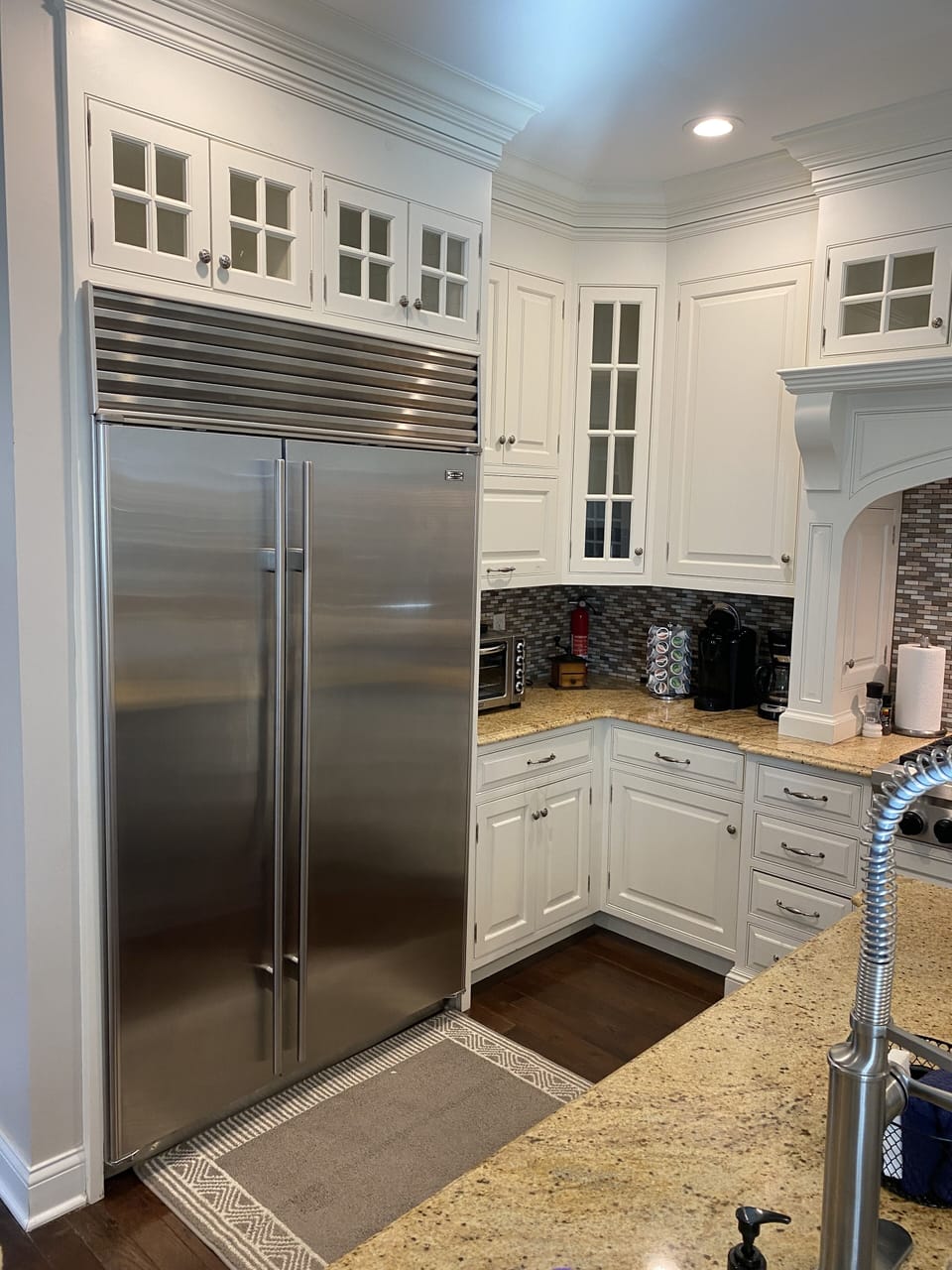 Gourmet Sub Zero Fridge in the huge kitchen.  