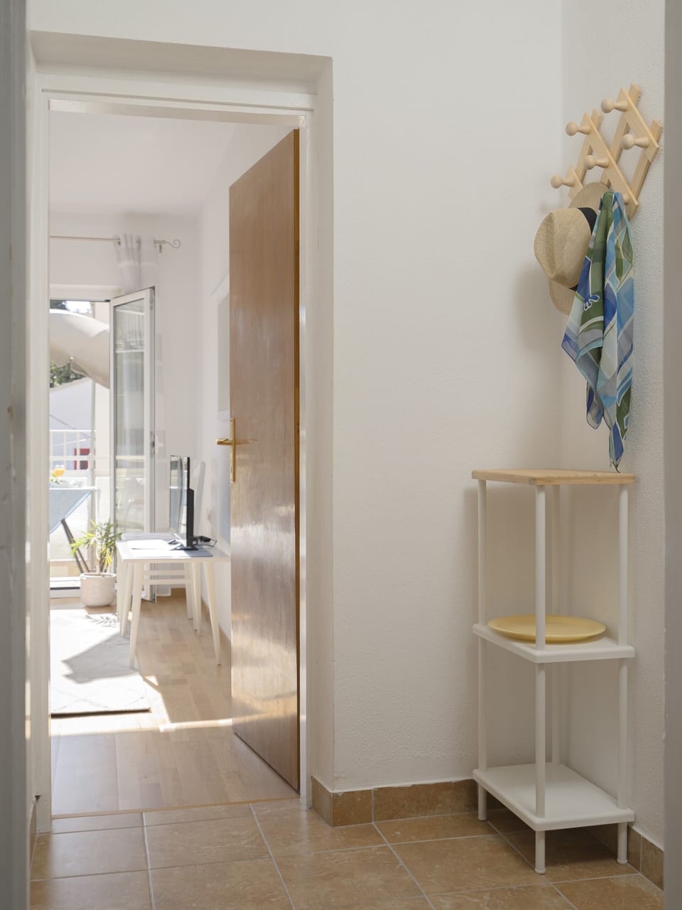 hall, bedroom