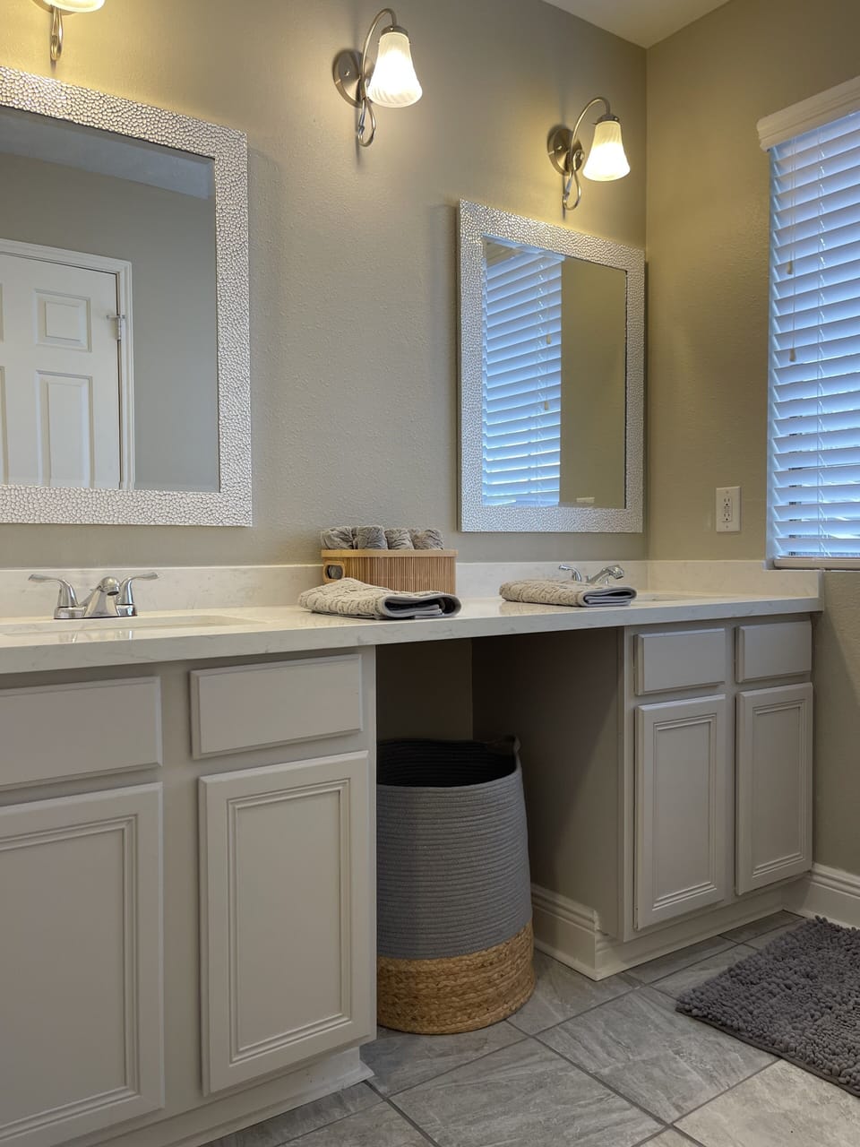 Master bathroom with double vanity!