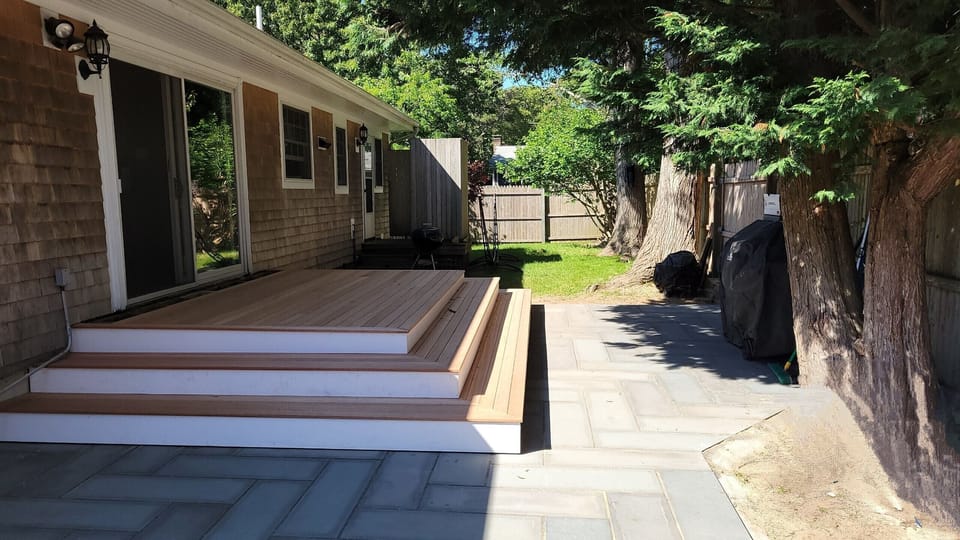 New back deck and stone patio