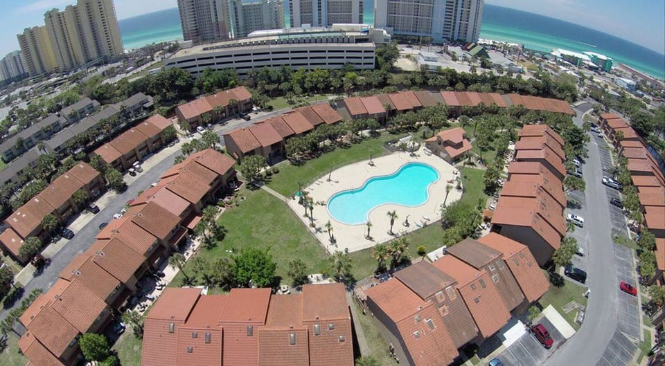 Grand Island Pool in Resort from Above. 