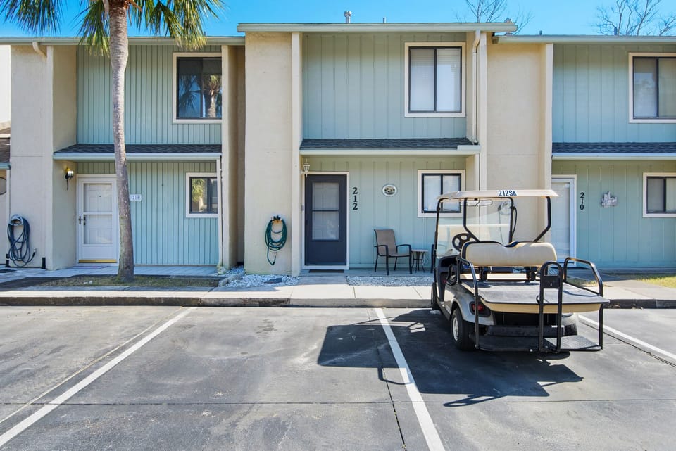 Front of Townhome and Golf Cart