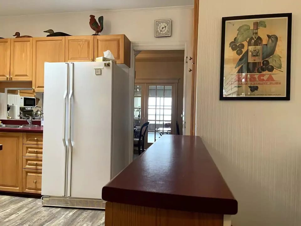 Dining area in next room.