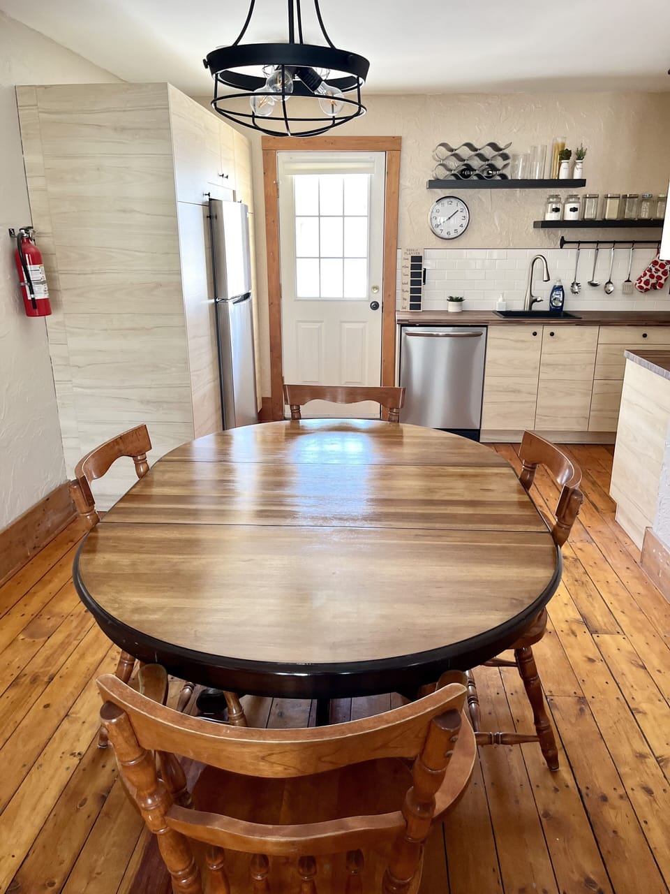 Dining area and kitchen