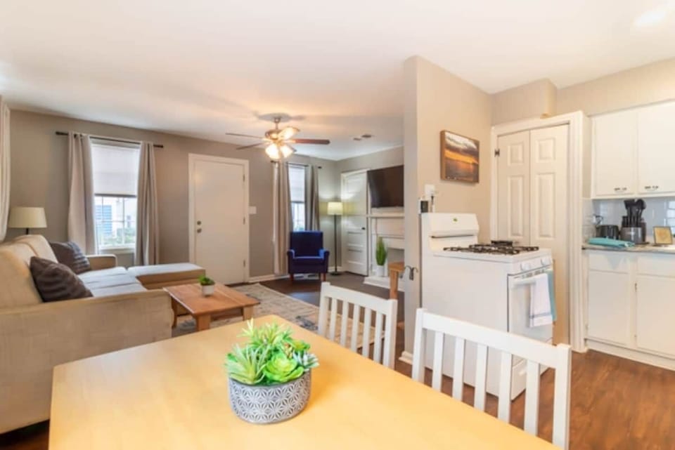 View of the dining and living room