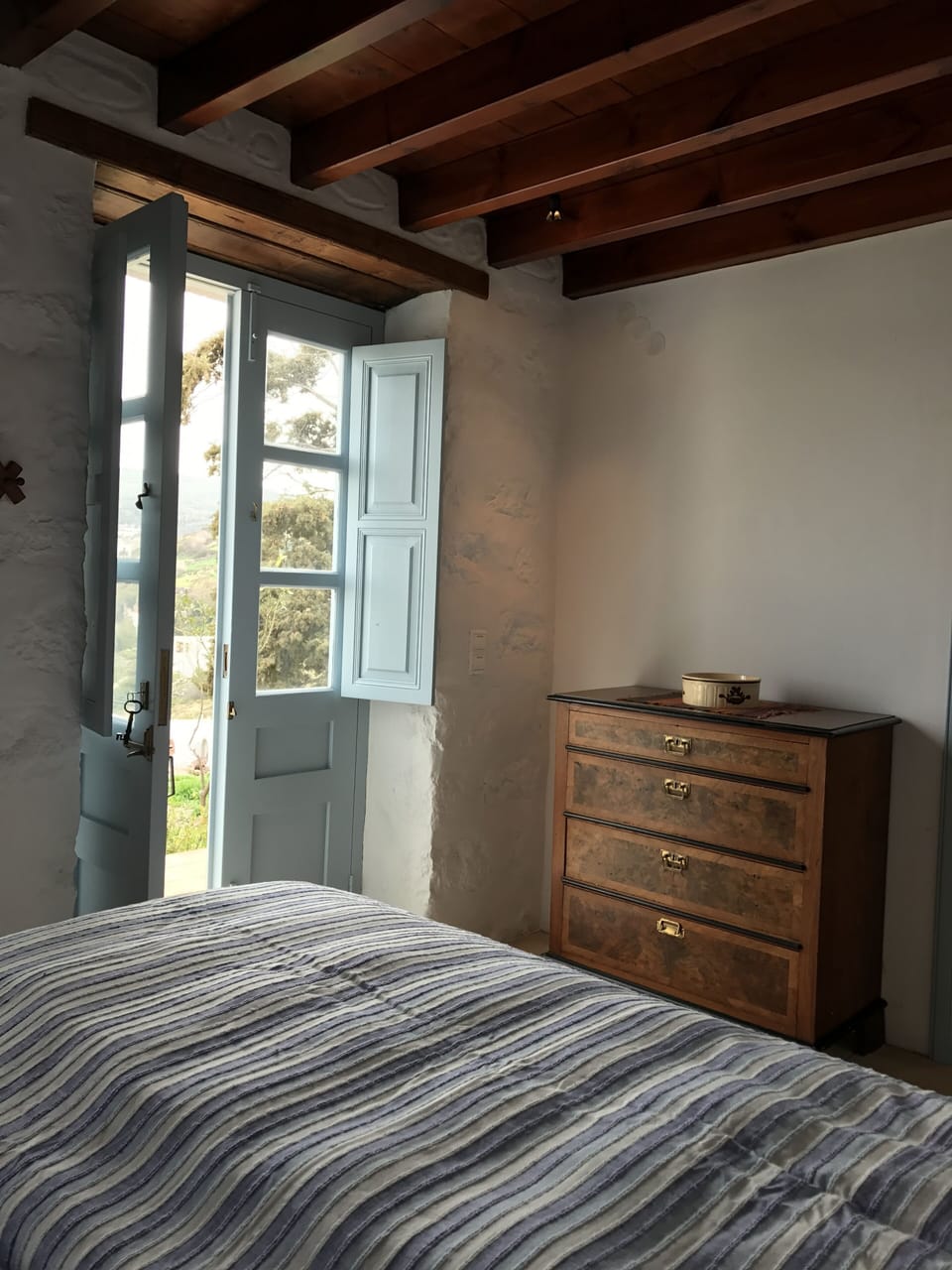 Farm House bedroom - direct access to terrace.