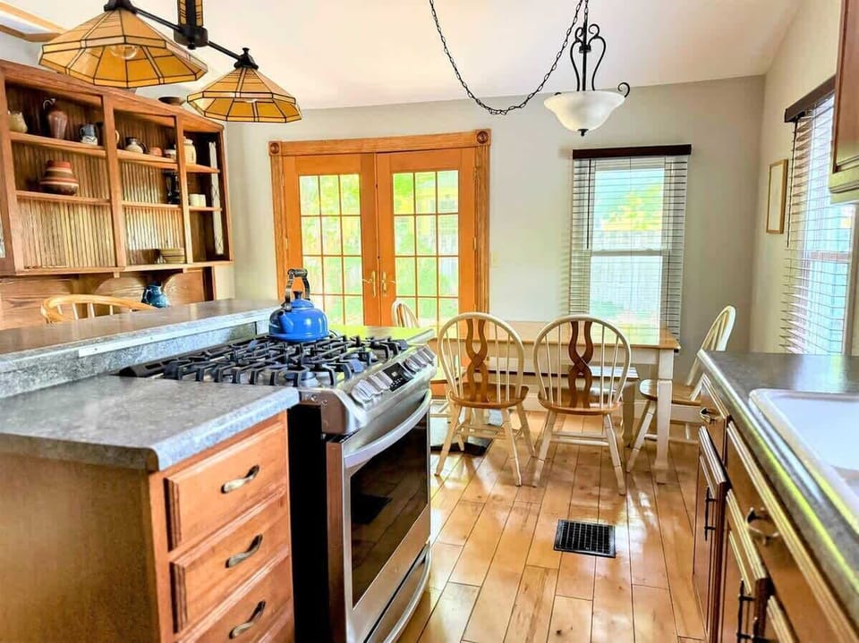 Find a Seat for Everyone in the Open Kitchen and Dining Area